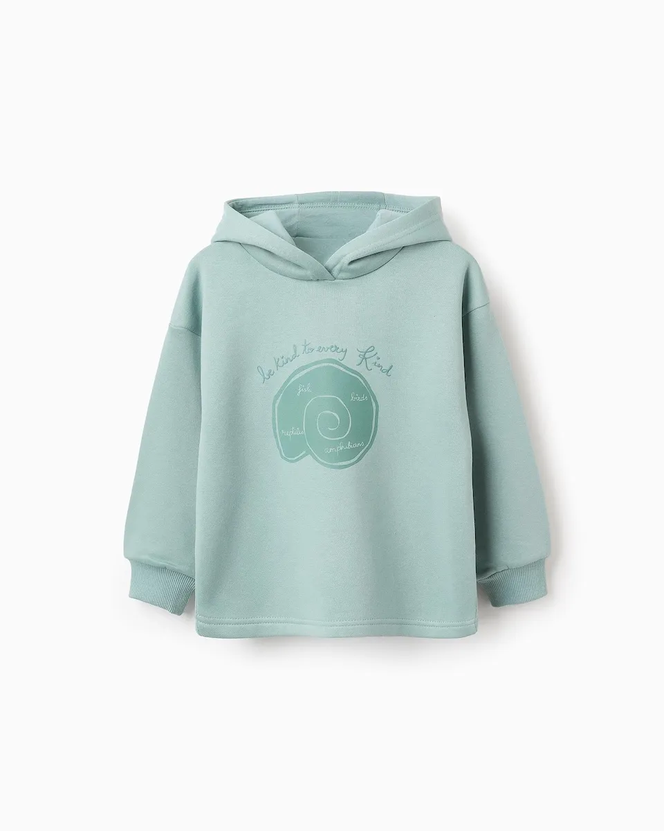 

Детская толстовка на вешалке с капюшоном Zippy, бирюзовый