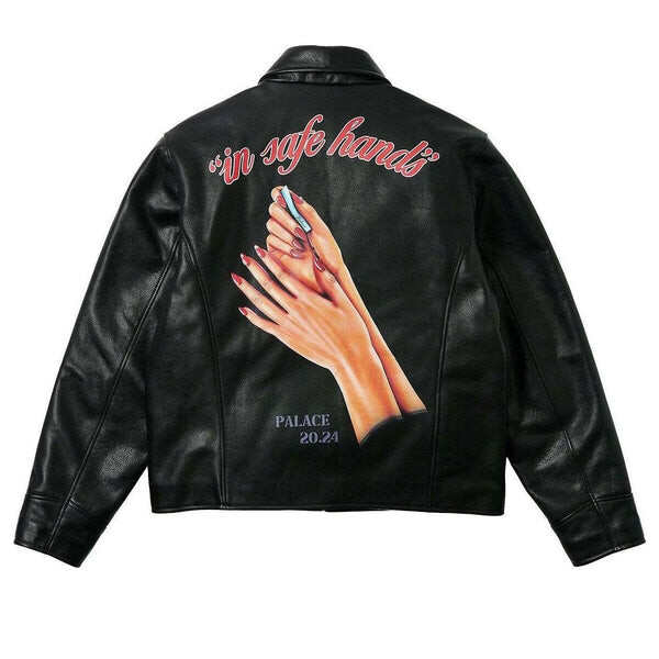 

Куртка safe hands leather jacket 'black' Palace, черный