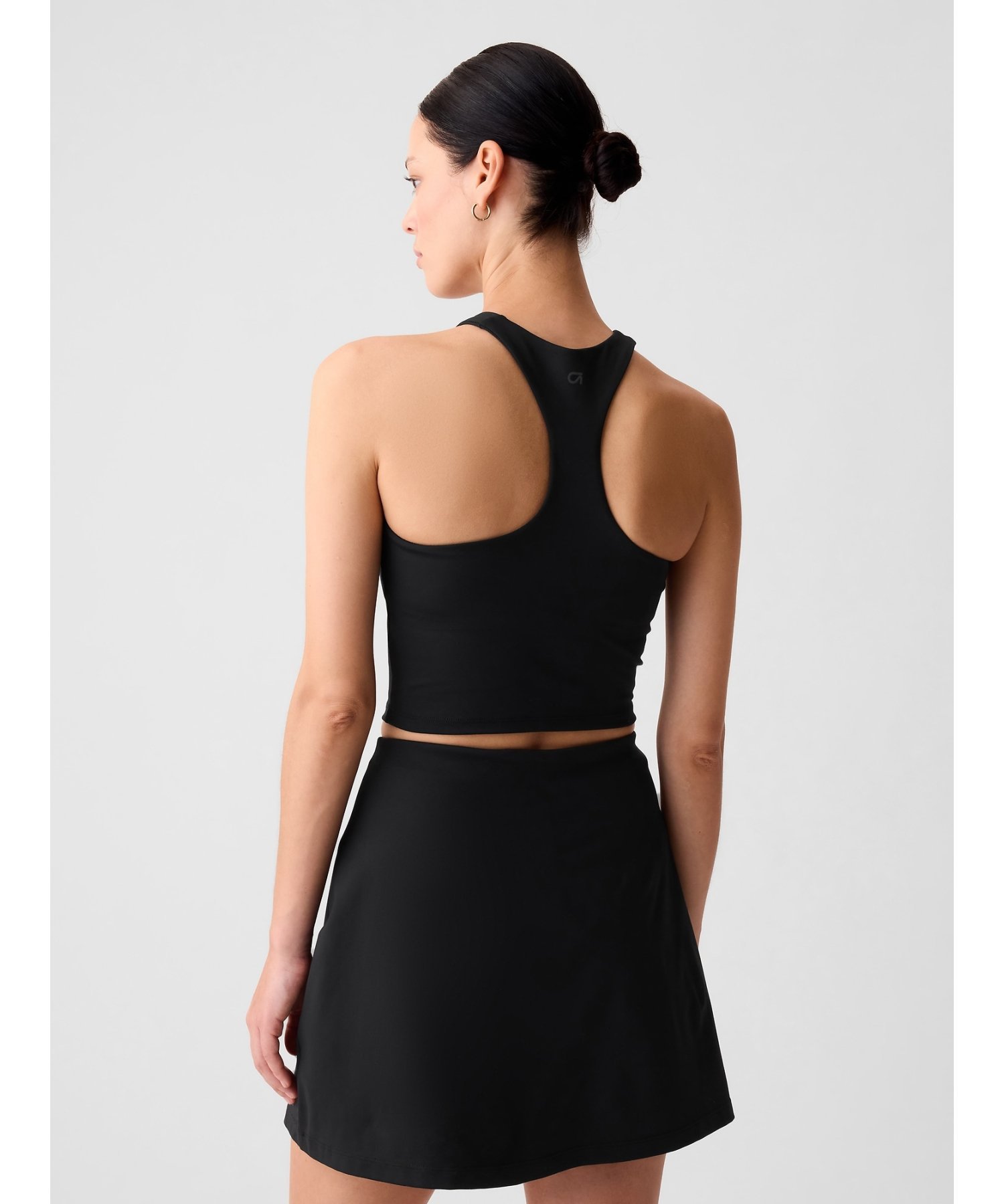 (W)GapFit Укороченный бюстгальтер-топ с высоким воротником GAP, TRUE_BLACK — фото 2