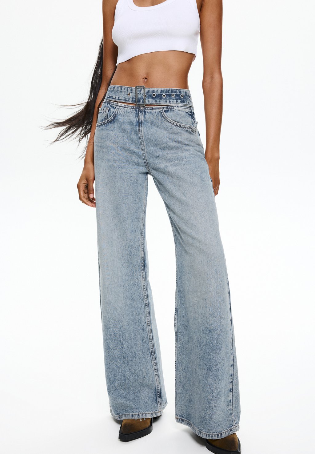 

Джинсы свободного кроя PULL&BEAR, цвет Blue Denim