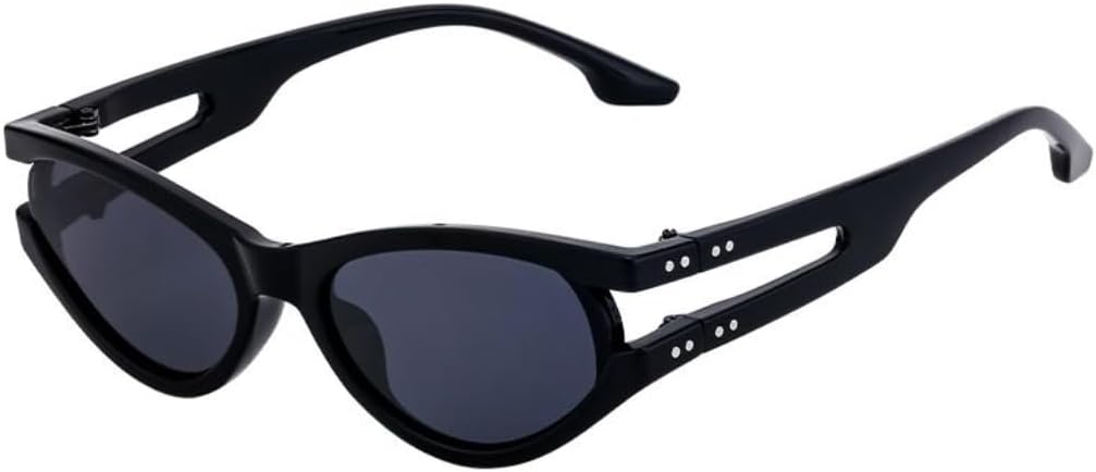 

Солнцезащитные очки «кошачий глаз» овальной формы для женщин и мужчин, роскошные солнцезащитные очки в стиле панк-ретро с защитой от УФ-излучения UV400 TOIPASTN, C1gray