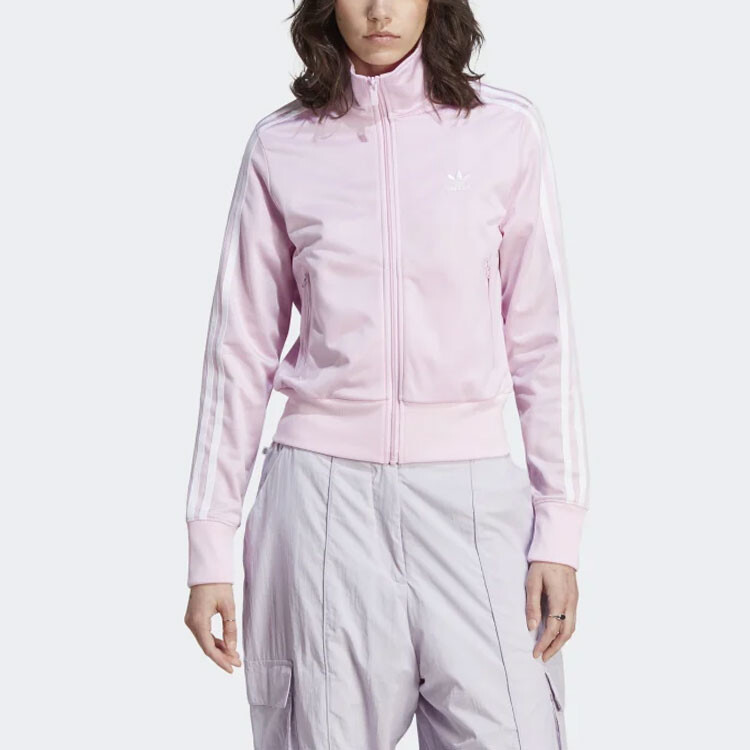 Женское укороченное пальто Adidas Originals, цвет Pink — фото 2