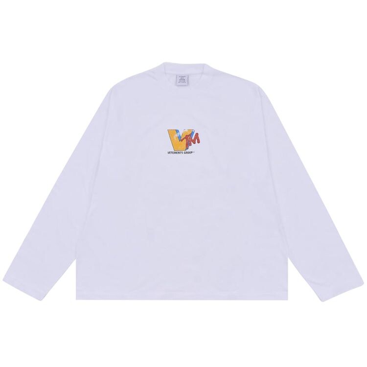 

Футболка Vetements Logo Print Long-Sleeve T-Shirt White, белый