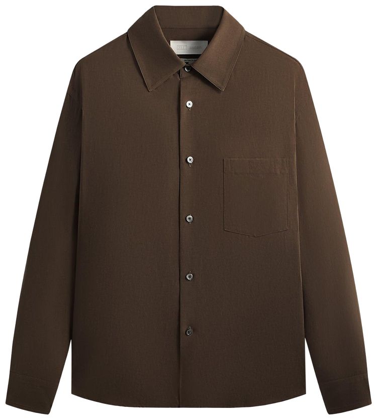 

Рубашка на пуговицах Kith 101 For Ssstein из вискозы и льна, модель, коричневый