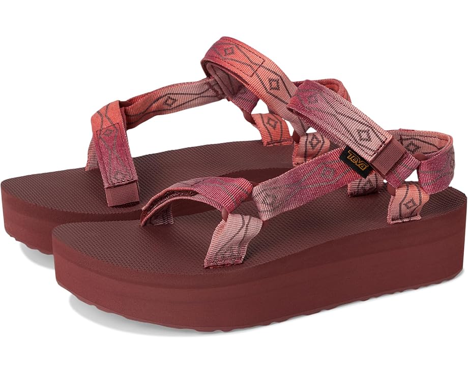 Сандалии Teva Flatform Universal Sunscape, цвет Waterless Scarlet