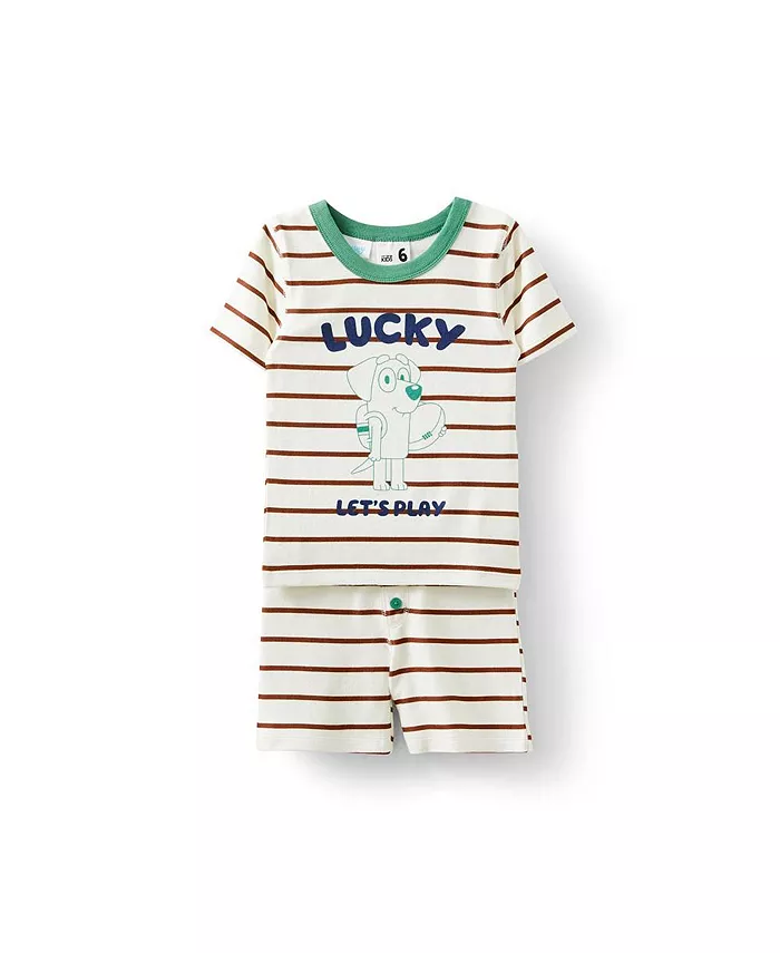 

Пижамный комплект с коротким рукавом Little/Big Sawyer для мальчиков, супермягкий, лицензионный COTTON ON, мультиколор