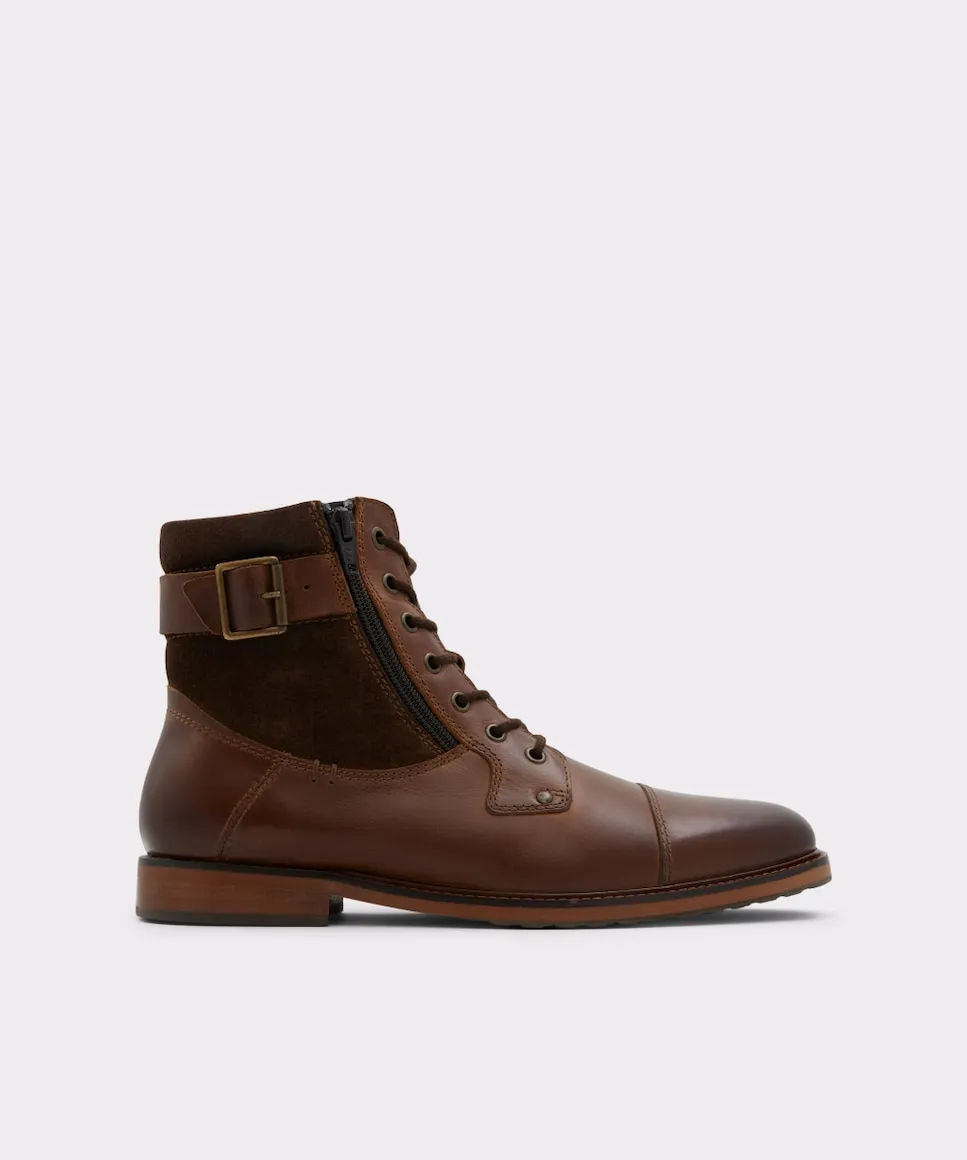 

Мужские кожаные ботинки с круглым носком Aldo, коричневый