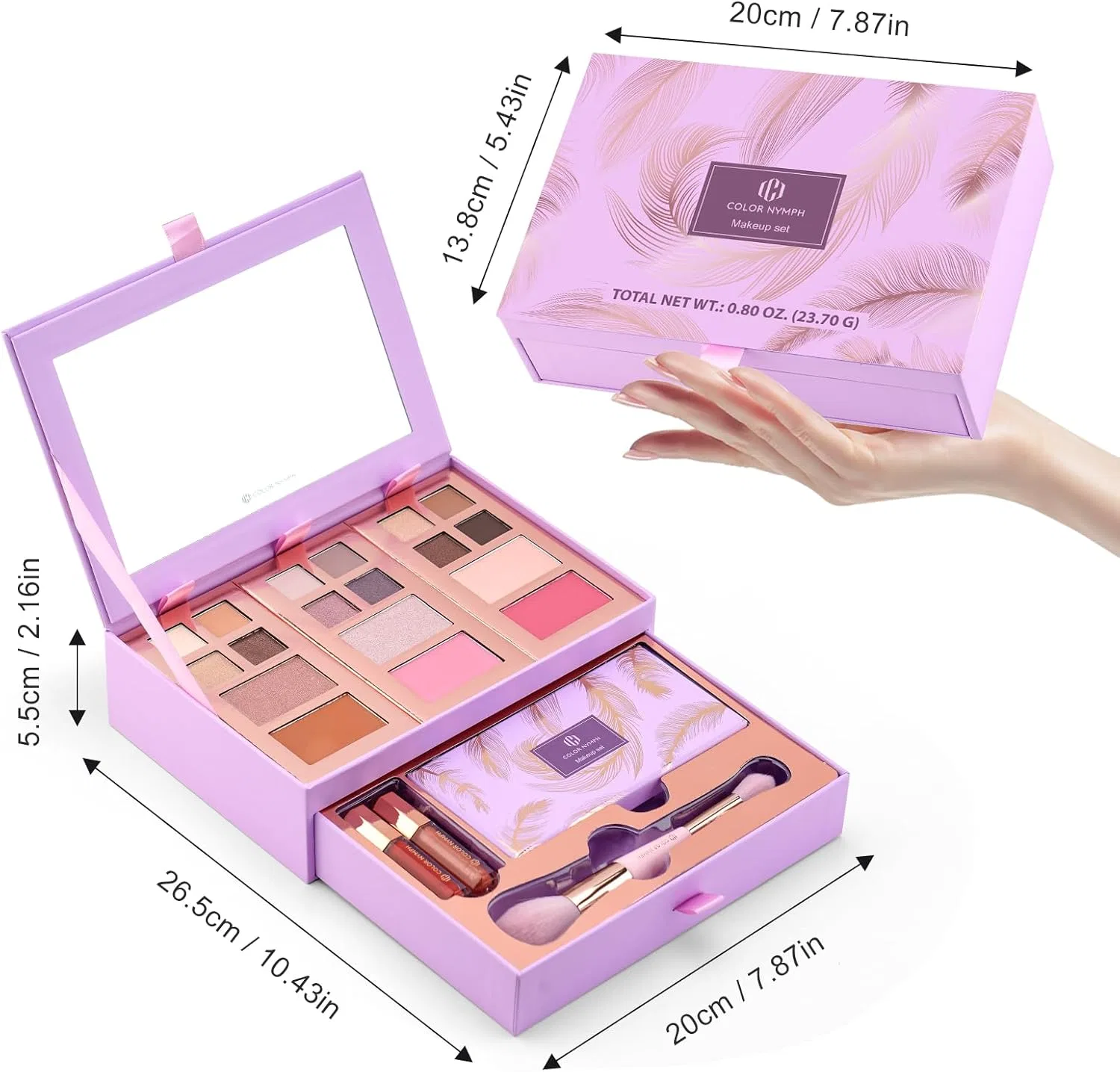 Набор косметики Complete Makeup Kit Color Nymph Фиолетовый — фото 3