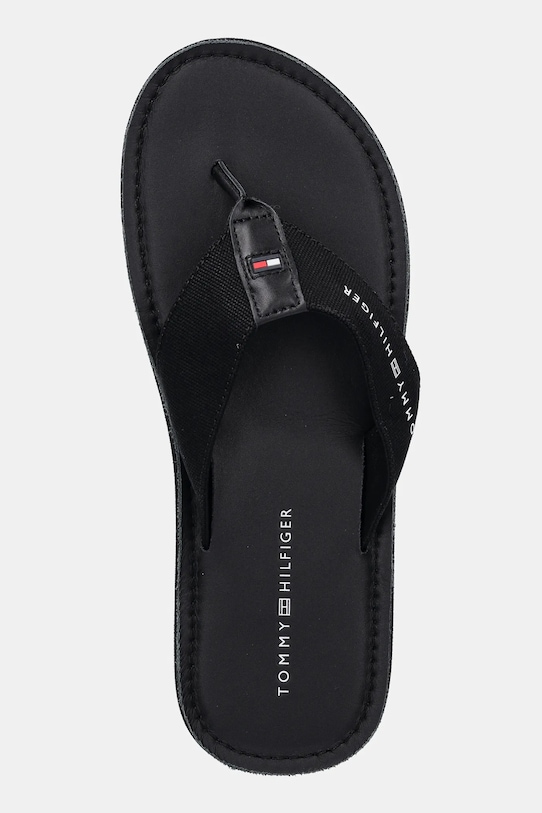 Шлепанцы Hilfiger из кожи для пляжа Tommy Hilfiger, черный — фото 4