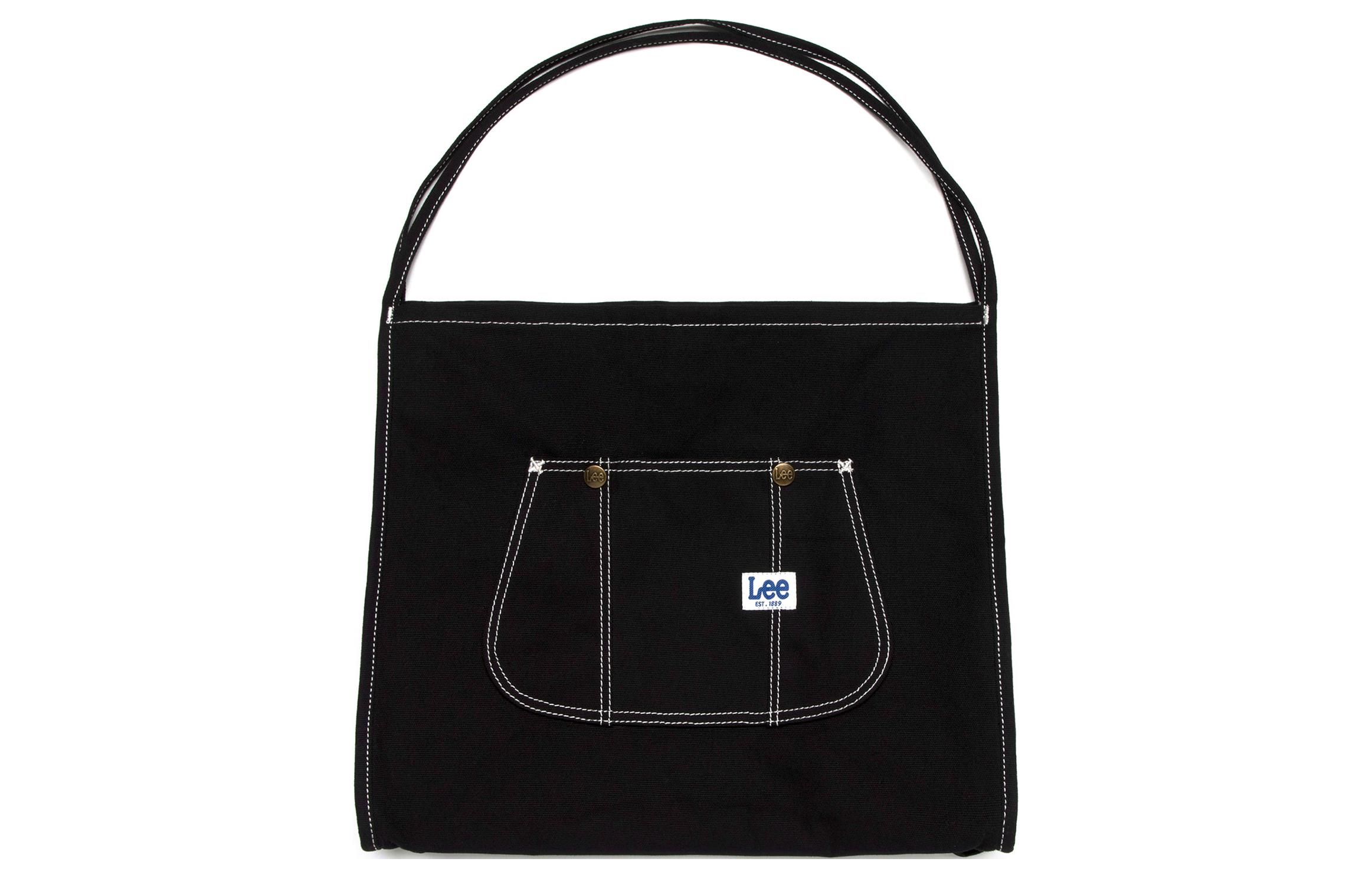 

Lee Хлопковая с полиэстером сумка через плечо, повседневная сумка унисекс black