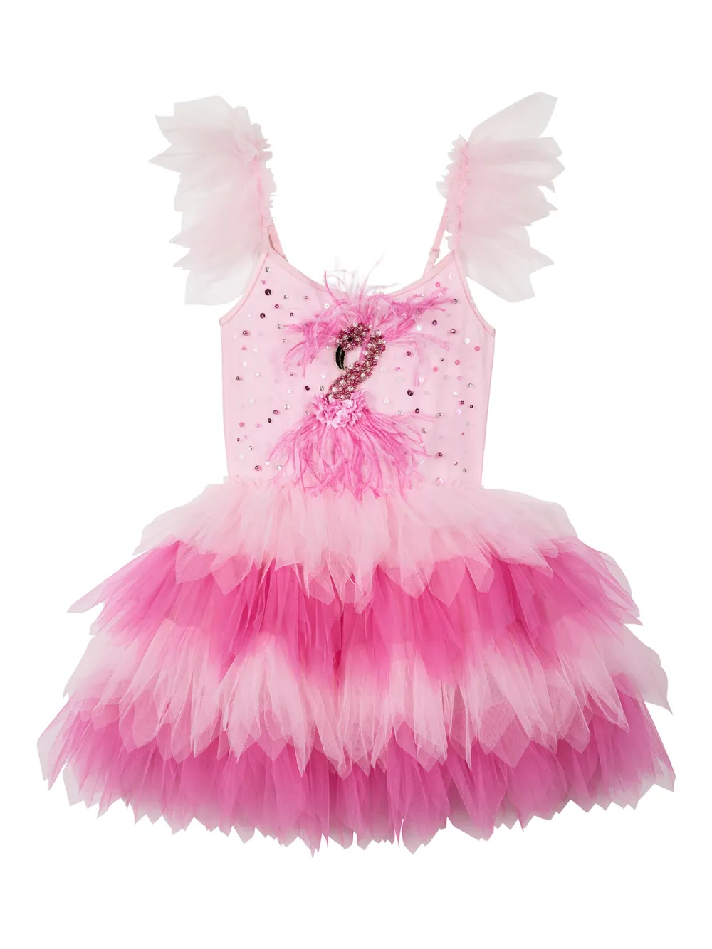 Пышное платье Bella Flamingo Tutu Du Monde, розовый