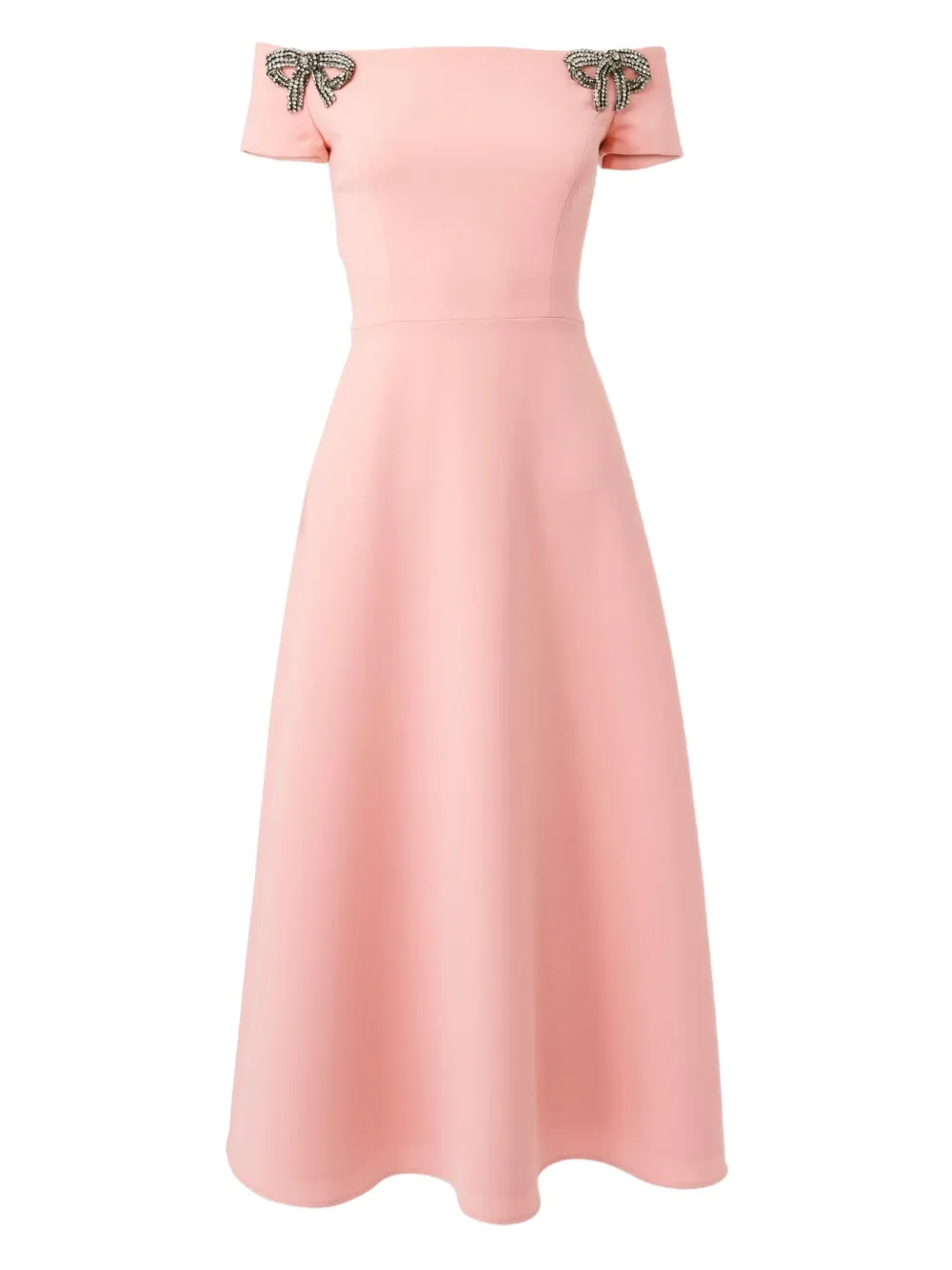 

Платье миди с бантом Carolina Herrera, розовый