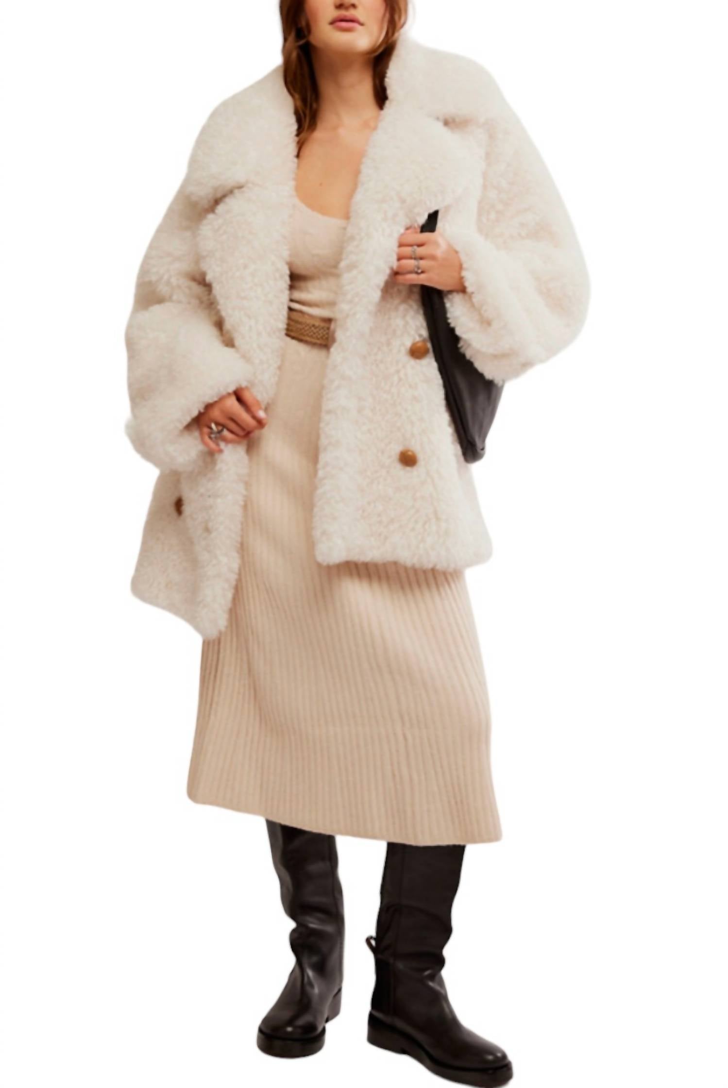 

Белое пальто Sophie Peacoat Free People