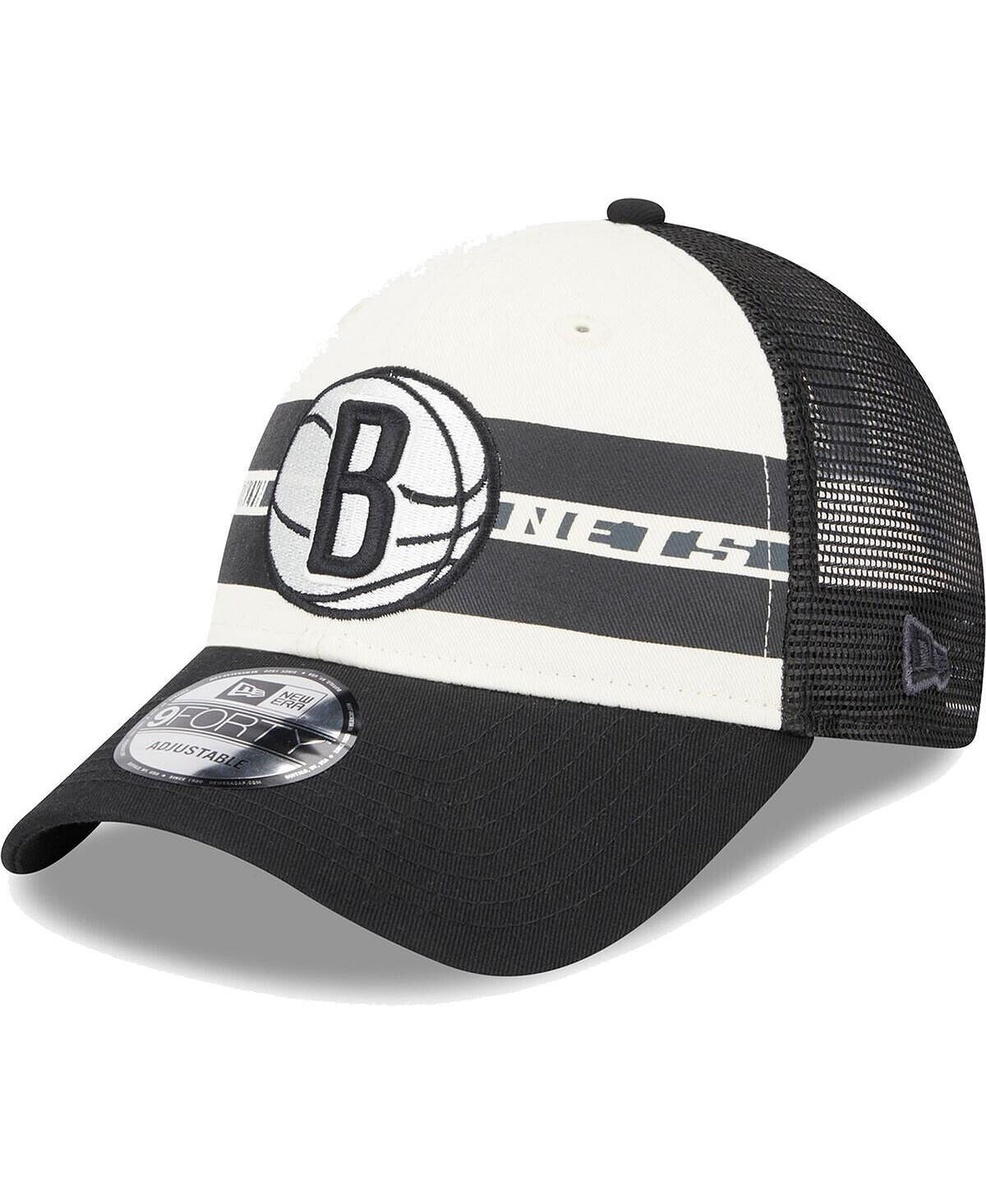 

Мужская кепка Brooklyn Nets с черными полосками 9FORTY Trucker Snapback New Era