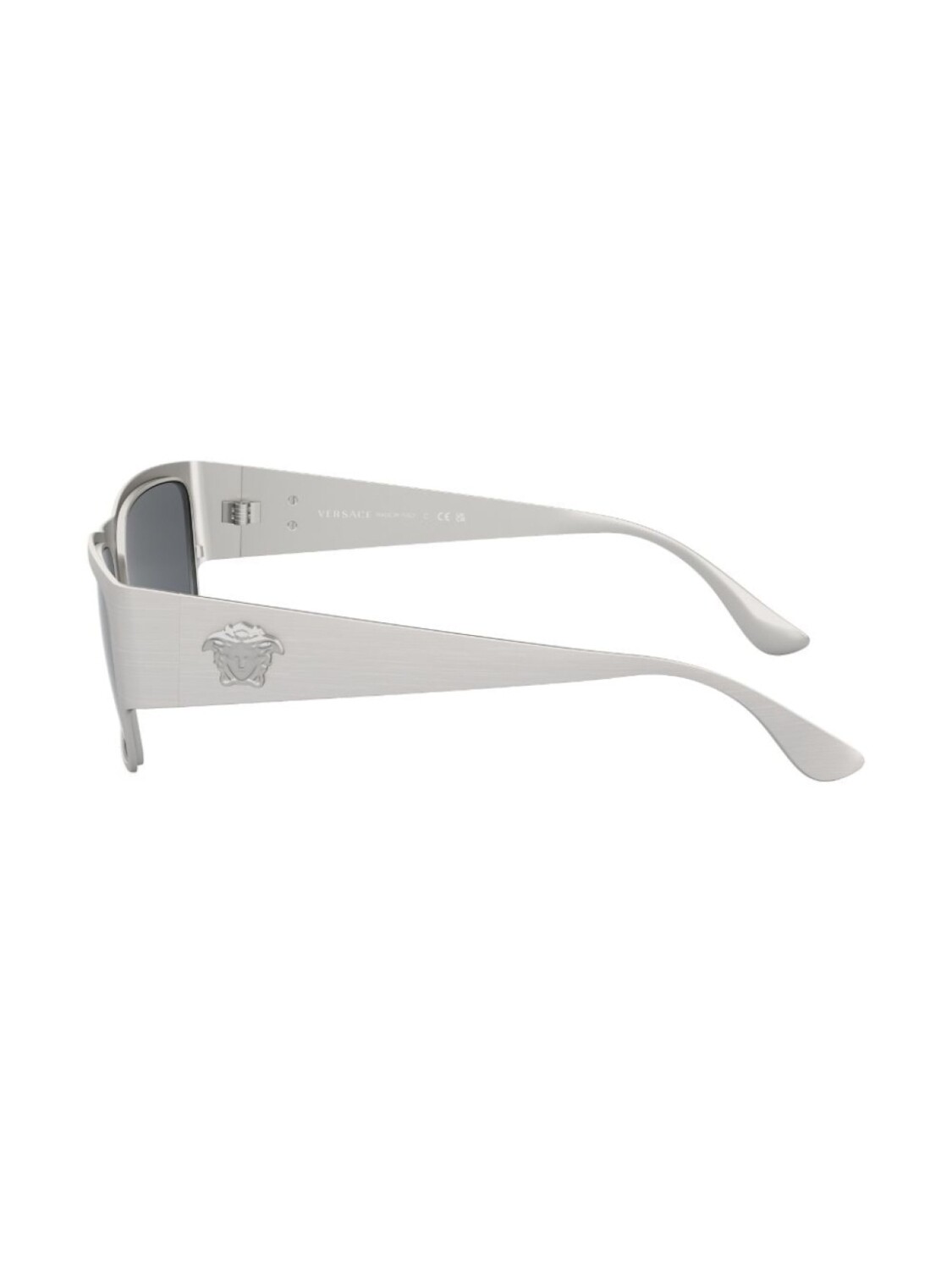 Versace Eyewear солнцезащитные очки в прямоугольной оправе, серебряный — фото 3