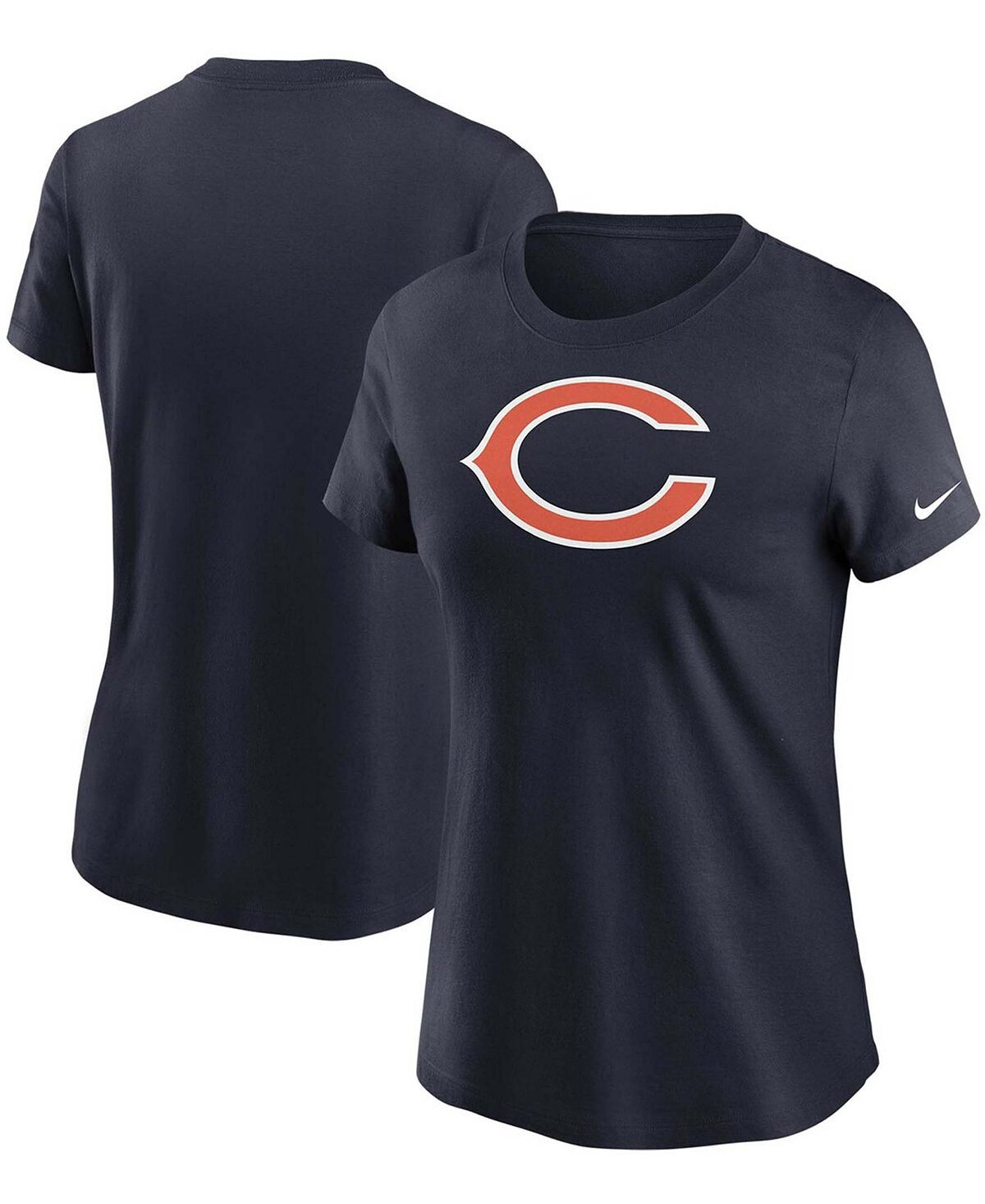 

Женская темно-синяя футболка с логотипом Chicago Bears Essential Nike, темно-синий