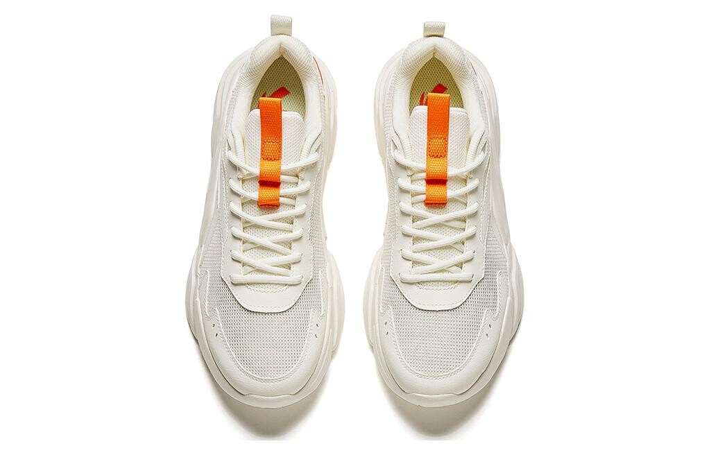 Кроссовки ANTA Life Collection Lifestyle Shoes Men Low-top Ivory White/fluorescent Sunset Orange, оранжевый — фото 3