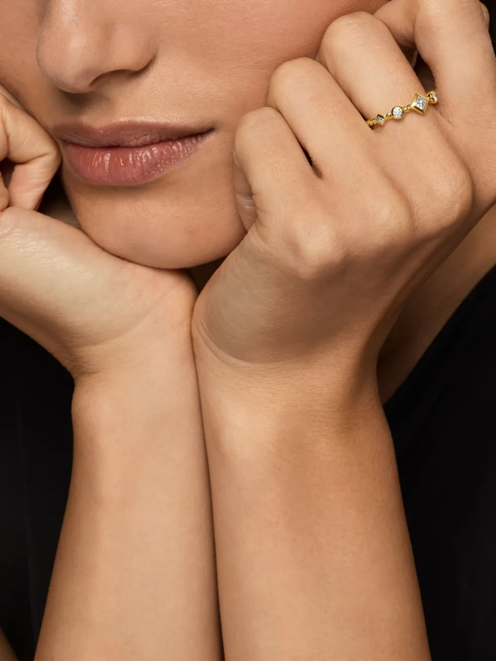 

Кольцо Petite Modern Renaissance из желтого золота 18 карат с бриллиантами David Yurman, золотой