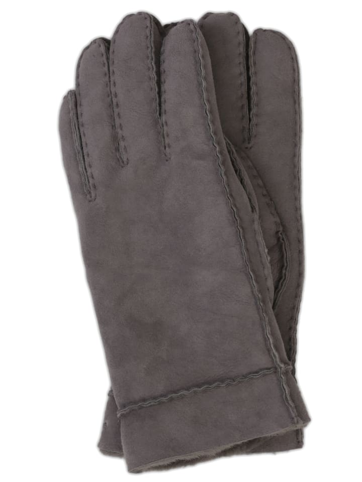 

CASH-MERE.CH Перчатки из овечьей кожи с подкладкой из овечьей кожи серого цвета