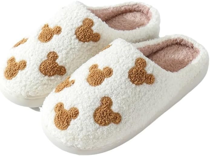 

Рождественские тапочки, Хэллоуинские тапочки, милые осенние меховые туфли, подарки для женщин и мужчин, теплые домашние тапочки для вечеринок Generic, белый