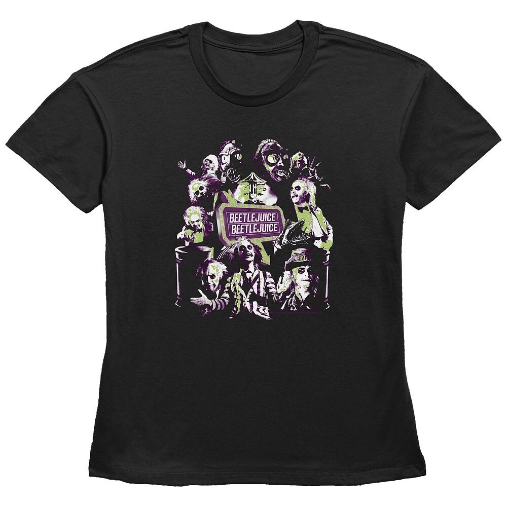 

Футболка с рисунком Beetlejuice Faces для юниоров Licensed Character, черный