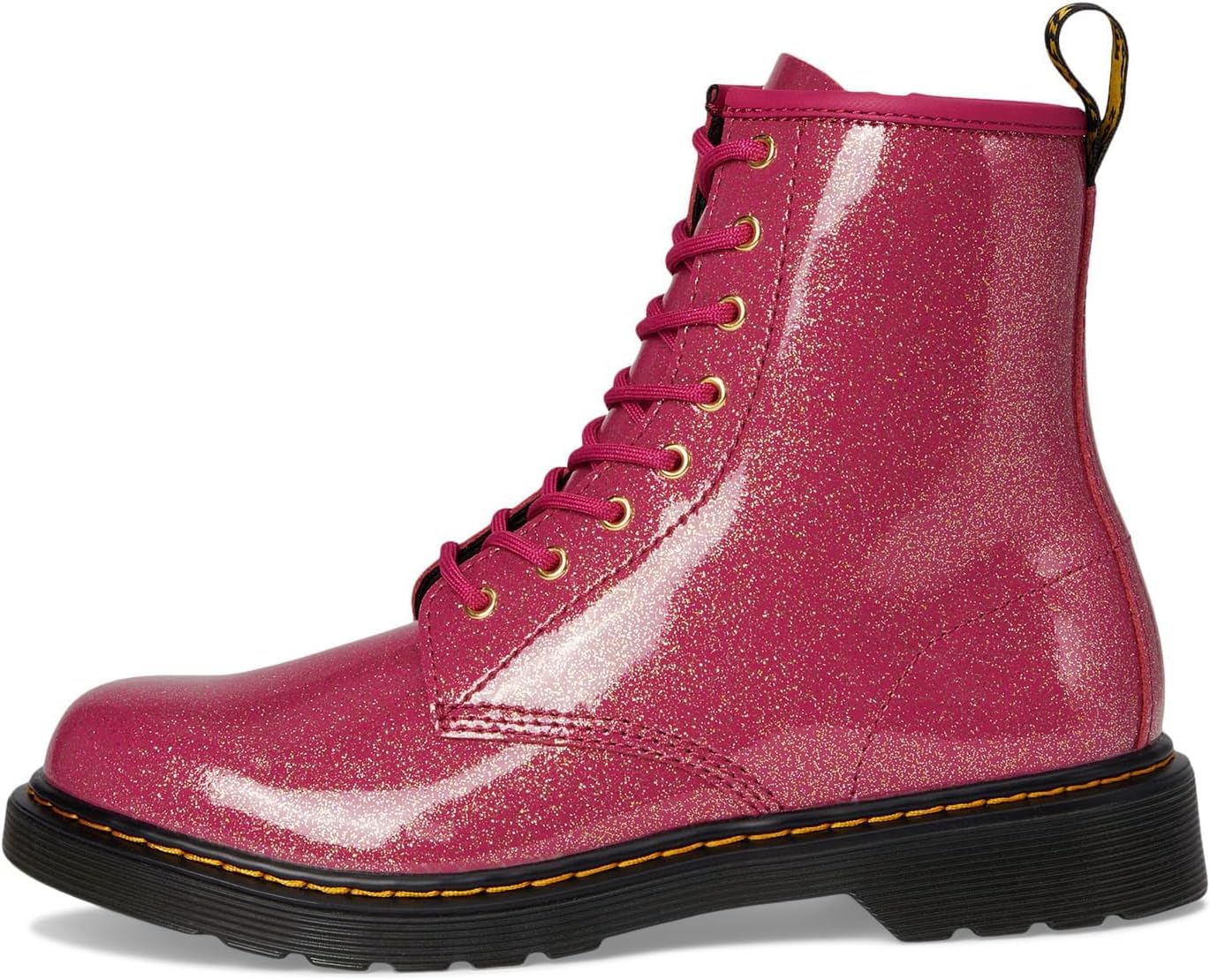 Ботинки Dr. Martens 1460 Y, Детские, с блестками, фуксия/серебро/золото — фото 4