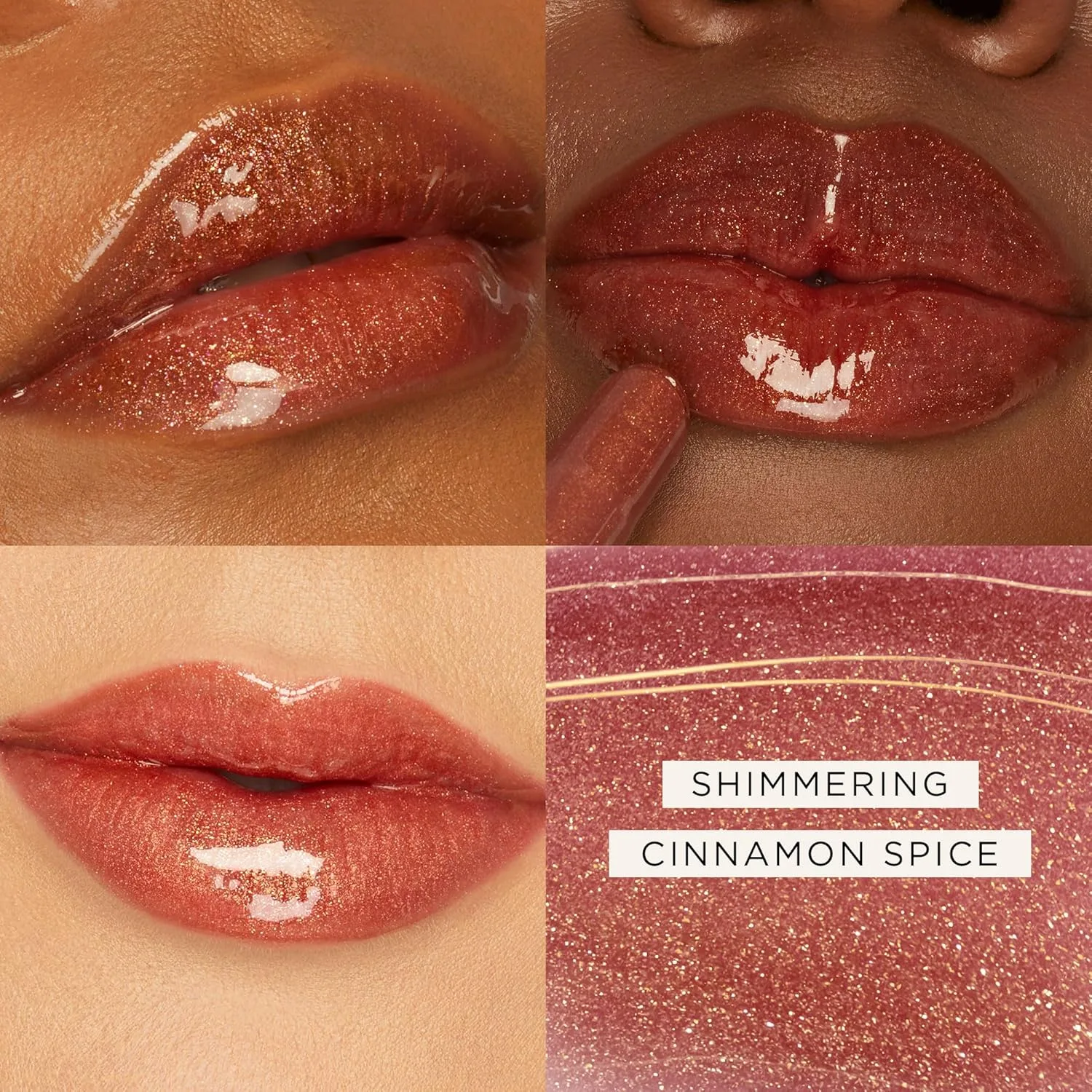 Tarte Maracuja Juicy Lip Vinyl Gloss - увлажняющий и объемный блеск-бальзам для губ с гиалуроновой кислотой и витамином E, shimmering cinnamon spice — фото 2