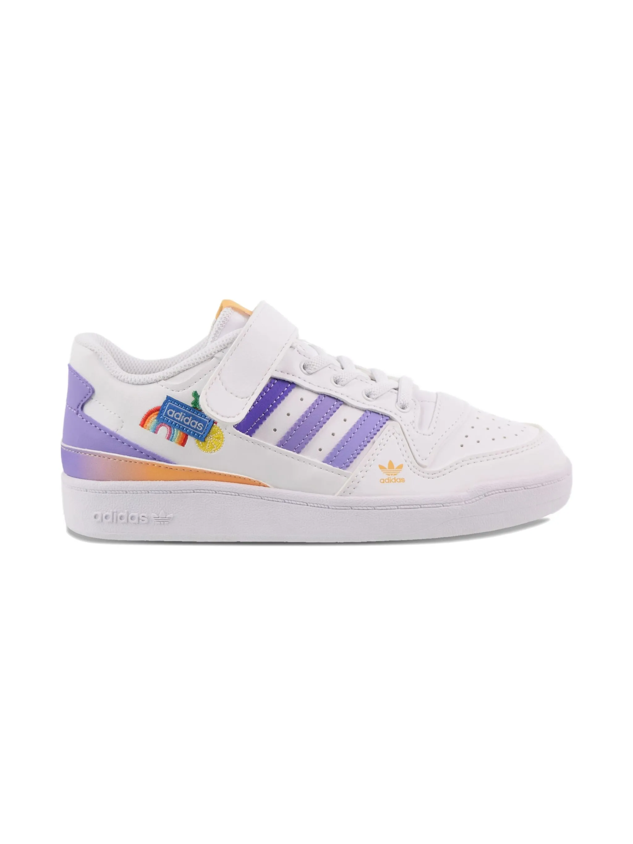 Кроссовки Forum Low Fruits & Rainbow Patches Adidas Kids, белый — фото 2