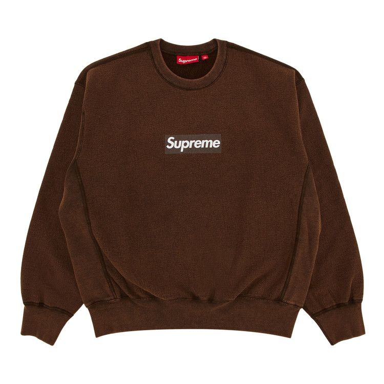 

Свитер Supreme Washed Box Logo Crewneck, Brown