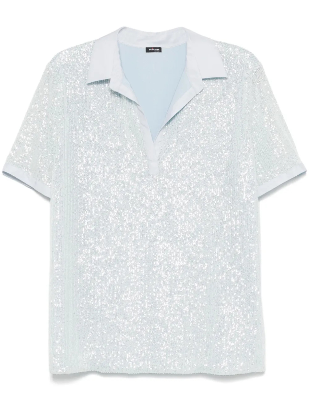 

Kiton топ с пайетками, зеленый