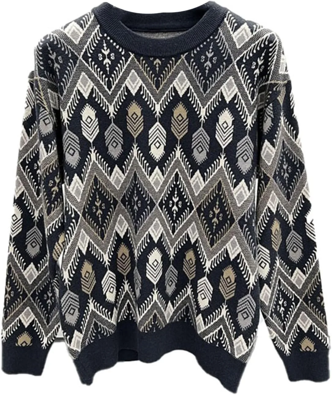 

Свитер мужской осенне-зимний, круглый вырез, вязаный CXLCZNKG