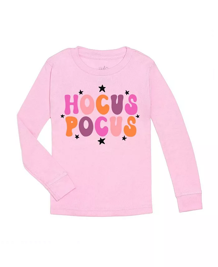 

Футболка с длинным рукавом для девочек-малышек «Фокус-покус» на Хэллоуин Sweet Wink, розовый