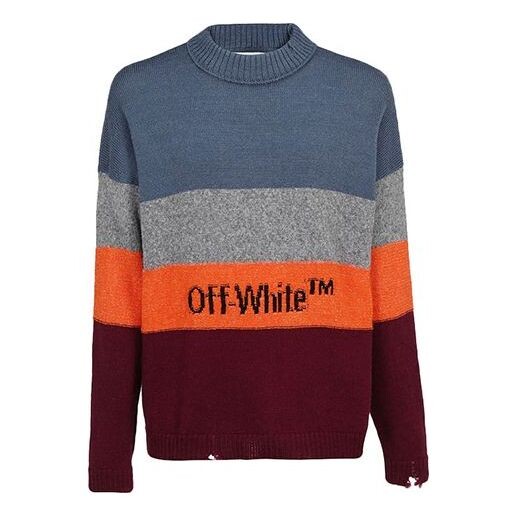 

Свитер multi-color stripe sweater men multi-color Off-White, мультиколор