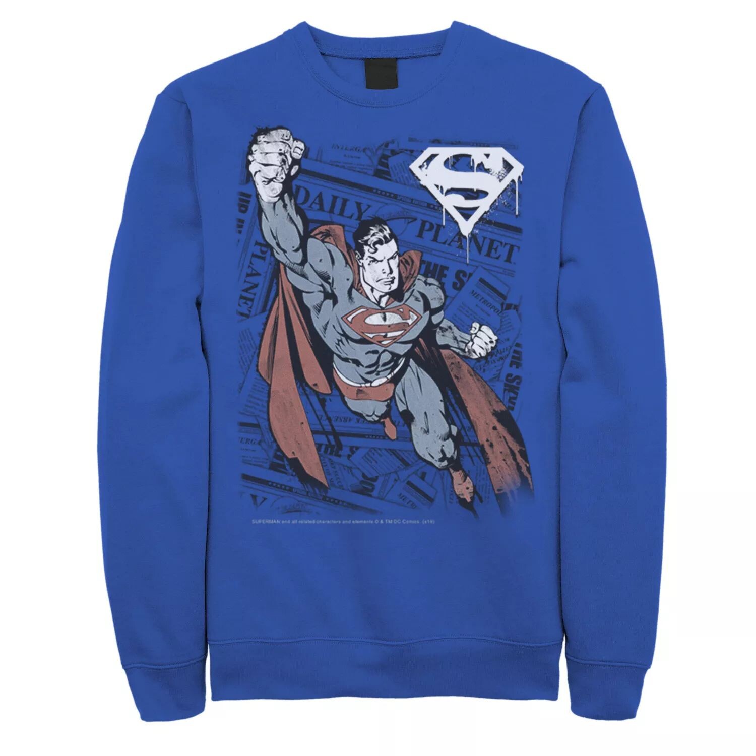 

Мужской свитшот с плакатом и фоном Superman Daily Planet DC Comics