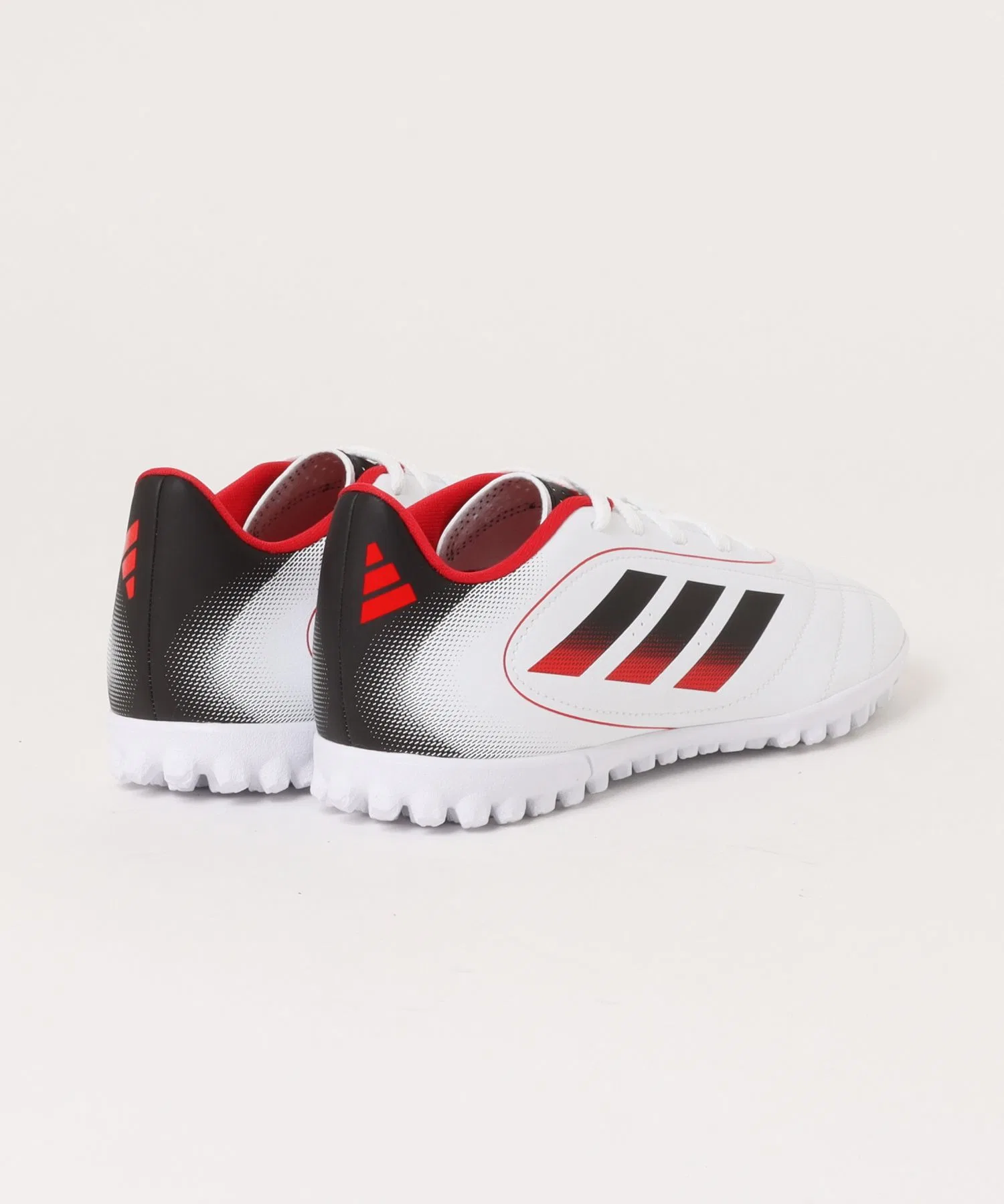 Детские кроссовки adidas GOLETTO 9 TF J на шнуровке для игры на искусственном газоне (Goletto) IH0103, белый/черный/алый — фото 2