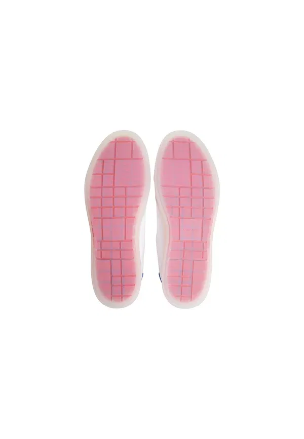 Кроссовки Brooke signature logo trainers Calvin Klein, цвет светло-серый с лазурно-синим и оранжевым — фото 4
