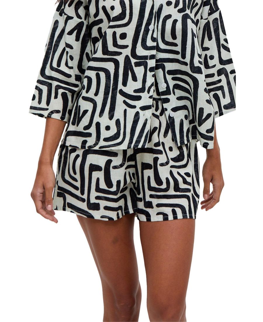 

Женские шорты Nicola Paperbag Waist с принтом Уорхола Raffya, Black