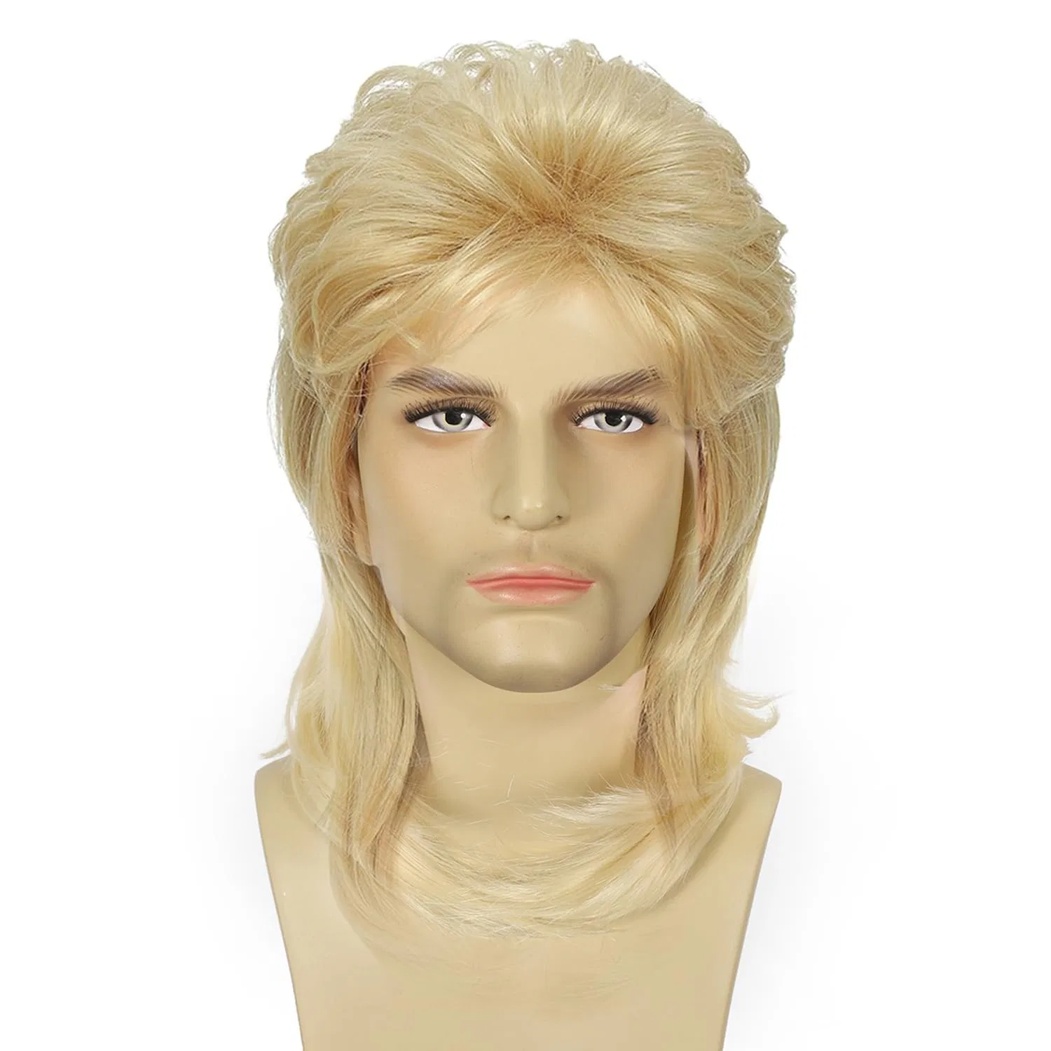 Мужской парик «Маллет» для диско-вечеринок 70-х 80-х годов Sabosi, Long Light Blonde — фото 3