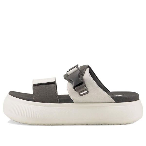 Тапочки suede mayu sandal 'marshmallow dark shadow' Puma, серый