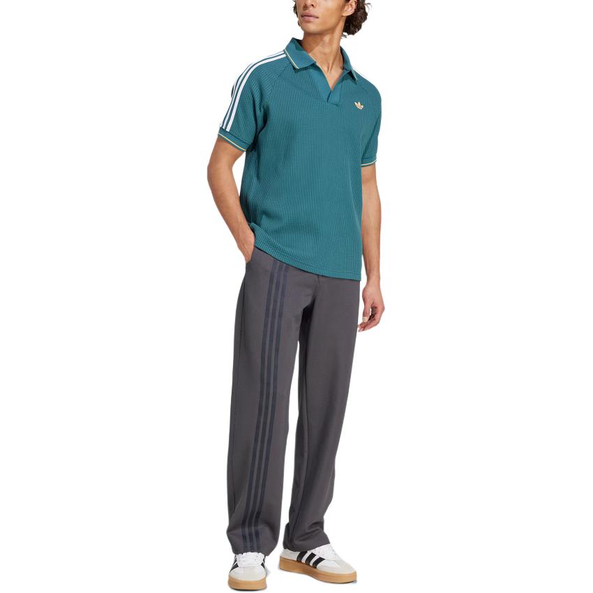 Футболка Adidas с эффектом Honeycomb Adidas Originals, зеленый/светло-оранжевый/белый — фото 3