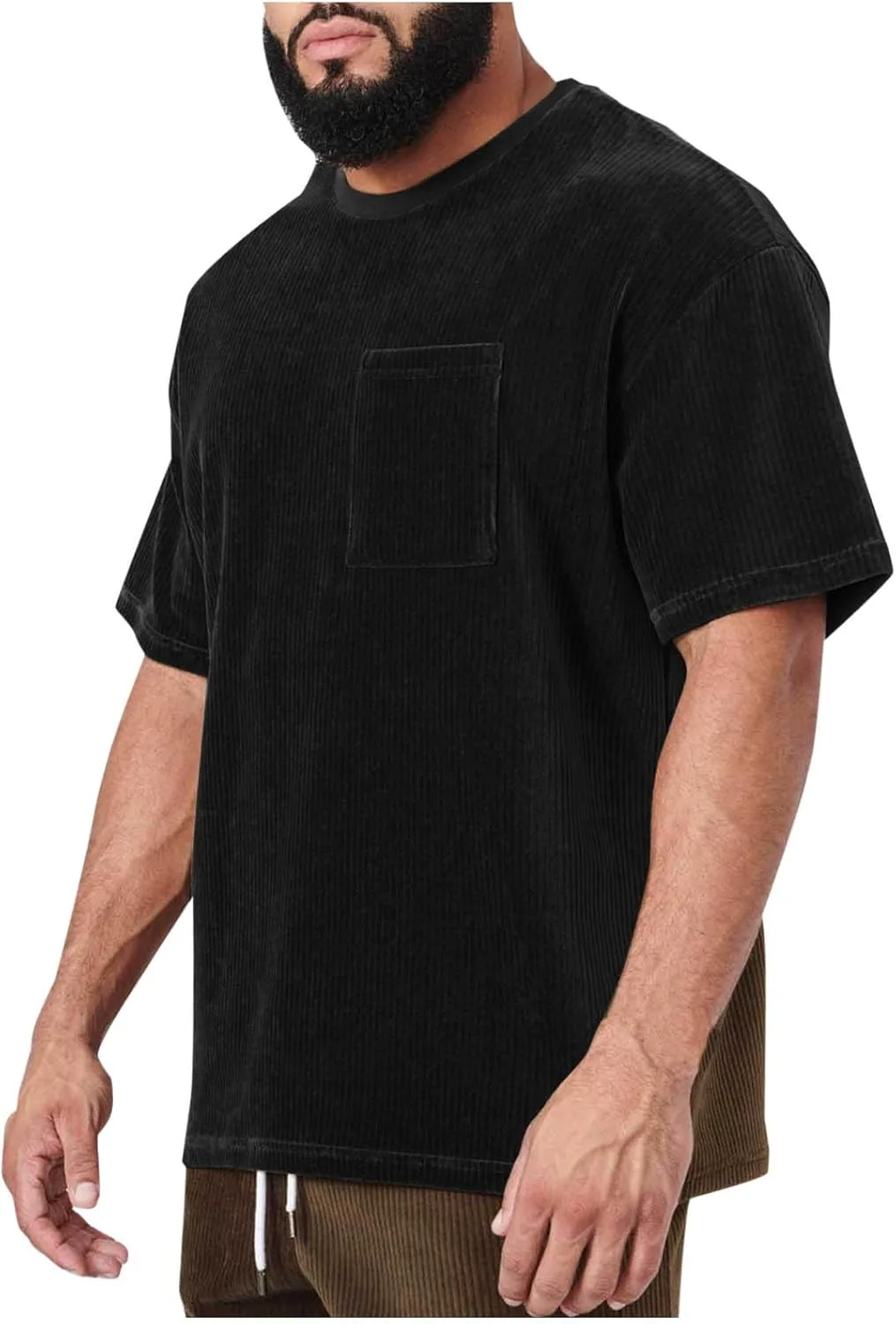 

Мужская футболка Cambkatl с нагрудным карманом, свободный крой, короткий рукав