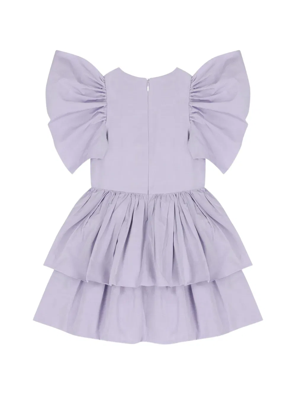 Платье с оборками на рукавах Elisabetta Franchi Kids, фиолетовый — фото 2