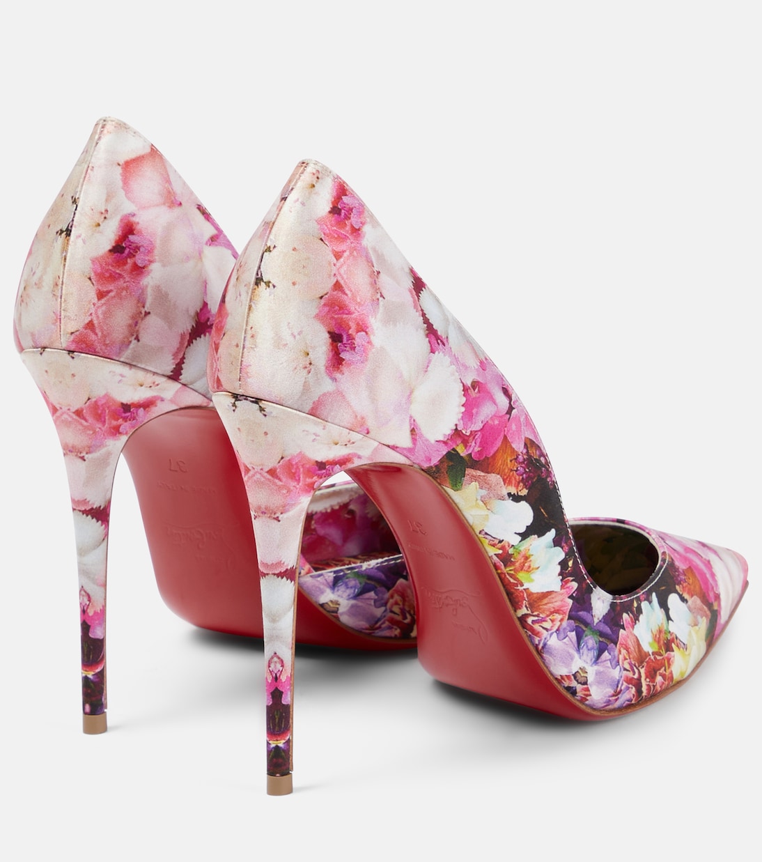 Туфли-лодочки Iriza 100 из цветочного креп-сатина Christian Louboutin, Multi/Lin Multi — фото 3