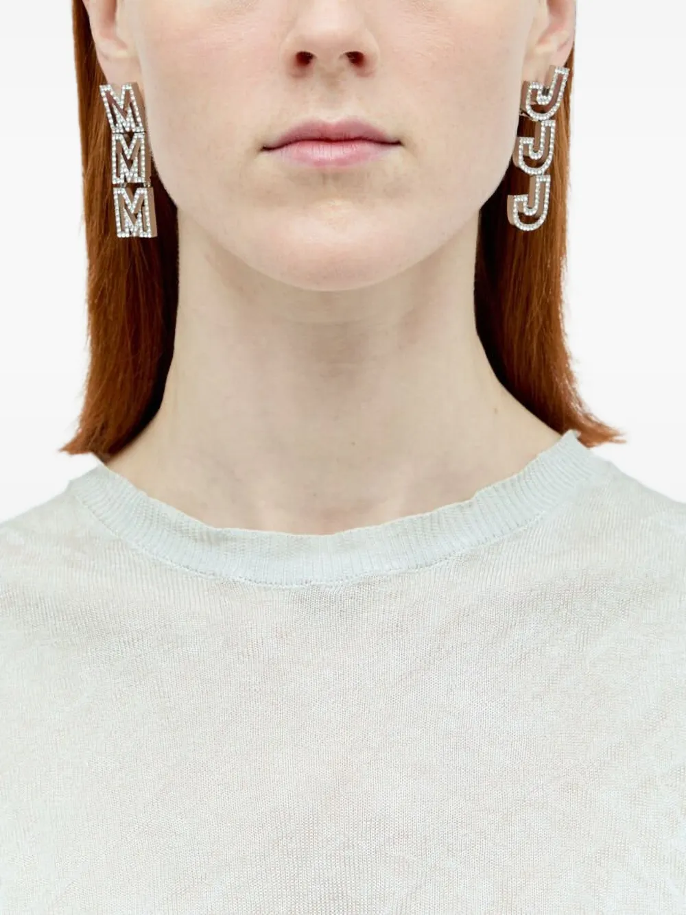 

Серьги MJ с кристаллами MARC JACOBS, серебяный