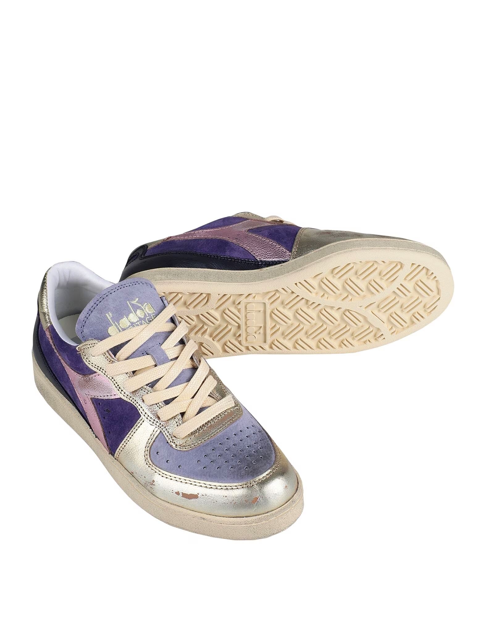Кроссовки Mi Basket Low Metal Pigskin Used Wn Diadora, фиолетовый — фото 2