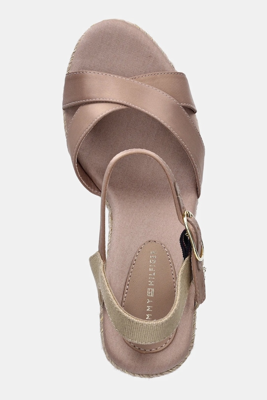 Сандалии SATIN HIGH WEDGE ESPADRILLE Tommy Hilfiger, бежевый — фото 4