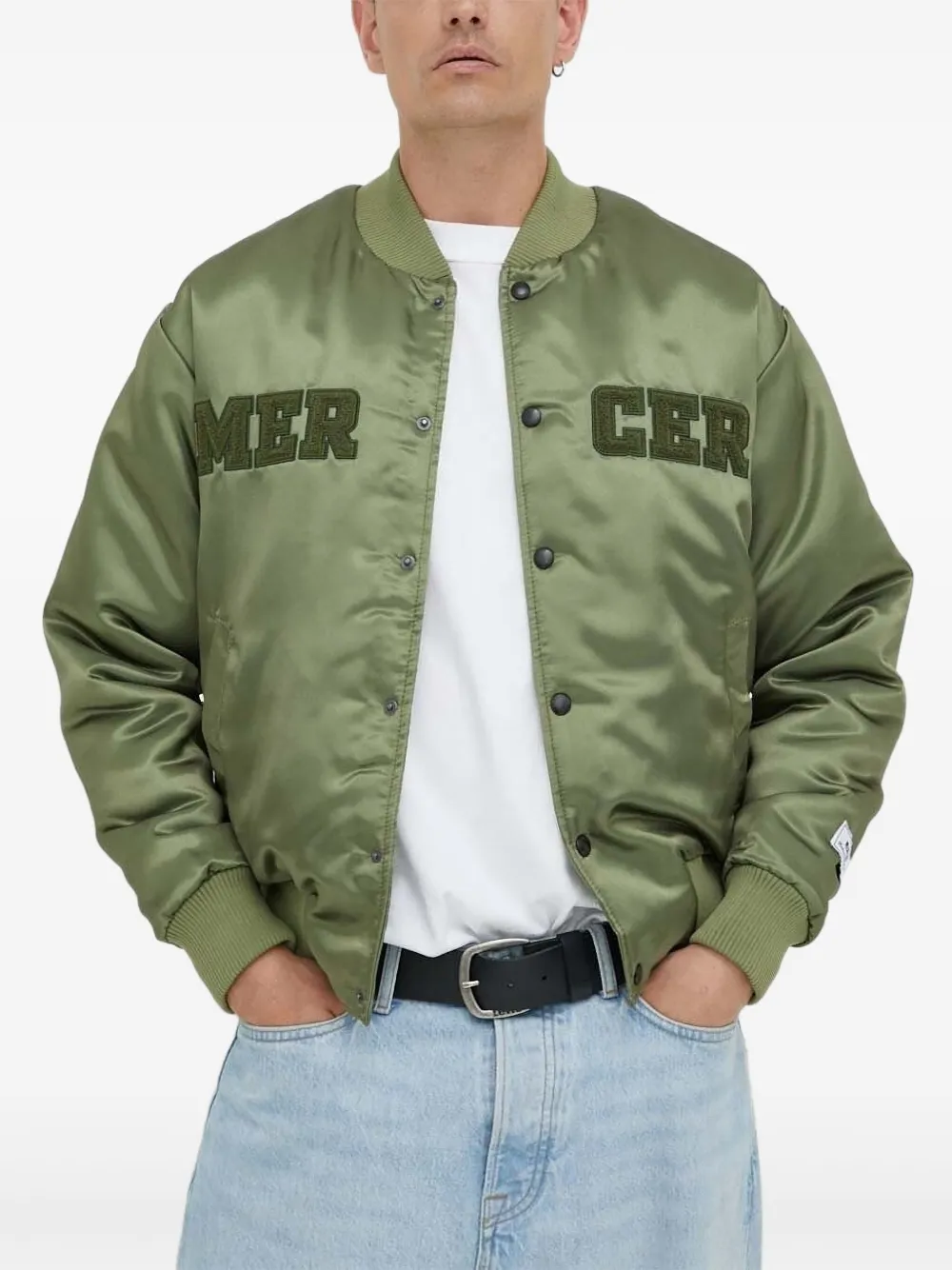 

Атласная университетская куртка The Mercer Brand, зеленый