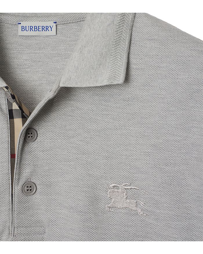 Поло Burberry Eddie Slim Fit Piqu?, светло-серый — фото 4