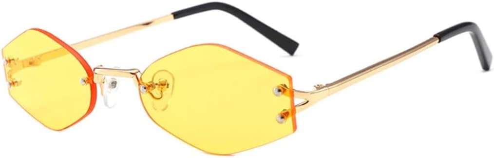 

Солнцезащитные очки с защитой UV400 | Металлические линзы в стиле стимпанк | Цветные линзы | Для женщин и мужчин | Для занятий спортом на открытом воздухе и вождения DSVIGF, Gold-yellow