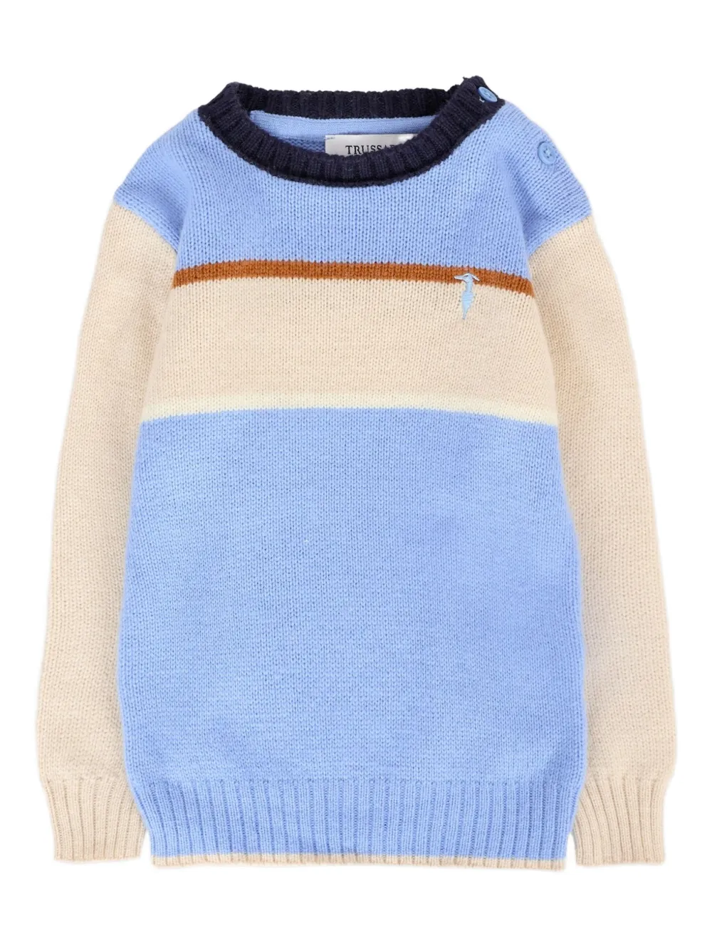 

Свитер с полосками TRUSSARDI JUNIOR, синий